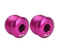 Sxhlseller Couvercle Anti-poussière de Verrouillage de Pédale de Vélo |Bouchon à Vis en Aluminium M14 9 Mm pour Un Ajustement sécurisé de la Pédale de Vélo (Purple)