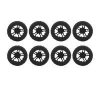 Sxhlseller Couvoirs de Roue à Bagages, 8pcs Silicone Transport sur des Roues de Valise Couvoirs de Protecteur Réduction du Bruit de Remplacement, Idéal pour Les de 5 à 6 Cm de Diamètre (Black)