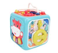 Sxhlseller Cube d'activité pour bébé 6 en 1, Jouet Interactif, Boîte de Développement Multifonctionnelle avec Tambour Musical pour la motricité Fine et Le Jeu Sensoriel, 4,7 Pouces