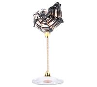 Sxhlseller de Conque de Coquillage, Gobelet de Coquillage Poli, Tasse de Boisson Froide élégante pour le Jus de Cocktail de Vin, Pièce Maîtresse de Décoration de Table Unique (BLACK)