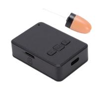 Sxhlseller Dispositif SOS d'urgence avec Petit écouteur |Un Seul Appel, Un Microphone Haute sensibilité et Un Boîtier de Communication de Poche Compact pour la sécurité des Entretiens (Version
