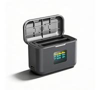 Sxhlseller Double Chargeur de Batterie pourInsta360 X4 Air, Hub de Charge Rapide 36W avec écran LCD, Chargeur Intelligent Indiquant L'état de la Batterie