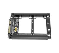 Sxhlseller Double MSATA vers Serial ATA 3 Adaptateur pour PC | Prise en charge de deux emplacements mSATA, ajustement pour baie de lecteur 2,5\", vitesses stables Serial ATA 3.0,