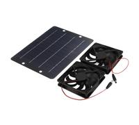 Sxhlseller Double Ventilateur d'extraction Solaire 10 W 12 V 200 CFM