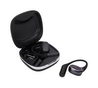 Sxhlseller Écouteurs à Crochet d'oreille Ouvert, BT5.3 Touch (Black) | Contour D'oreille Ouvert, 4 Haut-parleurs, 32 Heures au Total, Poids Léger de 8 G, Commande Tactile
