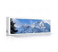 Sxhlseller Écran Latéral de Boîtier PC de 9,2 Pouces, Affichage Personnalisable pour Les Statistiques du Système et Les Thèmes Animés, alimenté par USB, Prend en Charge Les Fonds D'écran, (White)