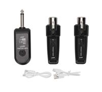 Sxhlseller Émetteur et Récepteur XLR sans Fil, Système de Microphone sans Fil UHF pour la Plage de 90 Pieds, Adaptateur de Microphone sans Fil Rechargeable pour Le Micro Dynamique du
