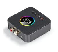 Sxhlseller Émetteur-récepteur Bluetooth 6.0, Adaptateur sans Fil 3 en 1 avec Affichage Numérique et éclairage RVB, pour Haut-parleurs Stéréo TV, PC, Smartphones, Tablettes