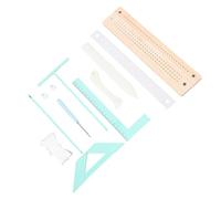 Sxhlseller Ensemble D'accessoires de Reliure, Ensemble D'outils D'artisanat Conviviaux pour les Artistes Créatifs du Papier, Guide de Perforation de Reliure Portable pour L'école/bureau/voyage, Bois