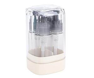 Sxhlseller Ensemble de Bouteilles Distributrices de Voyage 4 en 1, approuvé par la TSA, Contenants Anti-fuite pour Shampoing et Lotion de Voyage, 35 Ml (GRAY)
