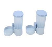 Sxhlseller Ensemble de Mangeoire et Distributeur d'eau Suspendus pour Animaux de Compagnie, pour Chats et Chiens, Station de Nourriture et d'abreuvoir en Plastique Montée sur Cage Automatique avec