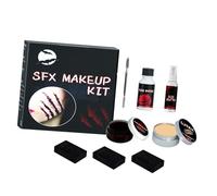 Sxhlseller Ensemble de Maquillage D'horreur D'Halloween, Fausse Cire de Cicatrice en Gel de Sang Réaliste pour les Blessures et les Cicatrices pour les Fêtes D'Halloween et les événements de Cosplay