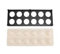 Sxhlseller Ensemble de Moules à Raviolis à 12 Trous, Ensemble de Moules à Raviolis pour la Maison, le Restaurant, la Cuisine, Cadeau, Presse à Tampons à Pâtes à Fente Ronde pour