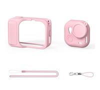 Sxhlseller Étui de Protection en Silicone pour GO Ultra, Coque Intégrale Antichoc avec Capuchon d'objectif et Lanière pour la Protection de la Caméra d'action (Pink)