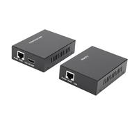 Sxhlseller Extension KVM HDMI 4K sur un Seul Câble Cat 5e 6, USB 2.0 et Audio, 120 M pour Décodeur PC, jusqu'à 4K à 30 Hz, Plug and Play, Ensemble émetteur et Récepteur (Prise UE)
