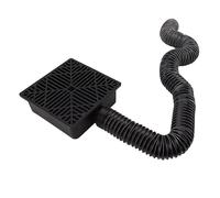 Sxhlseller Extensions de Bec de Gouttière Noires, Rallonge de Bec de Descente à Profil Bas, Double Trous de Drainage, Extensible de 2,5 à 5 Pieds, Polypropylène Résistant au Gel et aux UV, sans