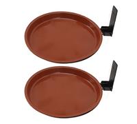 Sxhlseller Feeder à Oiseaux Montés sur Arbre et Bol de Bain (2 Pack), Plateau Extérieur avec Support de Tâches pour Balustrade, Jardin D'arrière-Cour et Verrouillage des Oiseaux de (2 Pots et 2