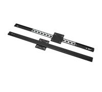 Sxhlseller Glissières de Tiroir Robustes à Roulement à Billes de 66 Cm pour Armoire Murale, Rails de Tiroir à 2 Sections pour Meuble TV, Noir, Largeur 650 Mm, 35 Mm