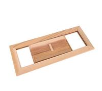 Sxhlseller Grille d'aération pour Sauna, Panneau de Ventilation Réglable en Bois de Cèdre avec Commande Push-Pull pour Sauna, Hammam et Sortie d'air de Piscine