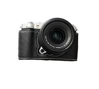 Sxhlseller Half Leather Base Kit pour X M5, Boîtier de Caméra en Cuir Rétro avec Bandoulière, étui de Transport Détachable Portable, Portable et Protectrice, Anti-Rayures et Impact (Black)