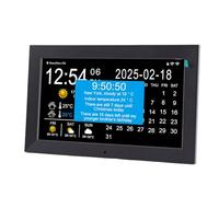 Sxhlseller Horloge Numérique Intelligente WiFi de 10 Pouces avec Station Météo, Affichage de l'humidité de la Température Intérieure et Extérieure, Grande Police, Rappel de Médicaments, (Prise UE)