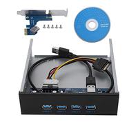 Sxhlseller Hub de Pilotes de CD-ROM du Panneau Avant USB PCI-E à 4 Interfaces USB3.0 Convient pour Boîtier D'ordinateur