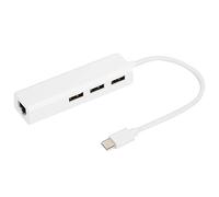 Sxhlseller Hub USB 3 Ports, Carte Réseau LAN RJ45 Adaptateur USB3.1 Type C vers Ethernet pour Windows 98se/2000/Me/Xp/Vista/Win7/Win8/8.1/10/OS X/Linux/Android