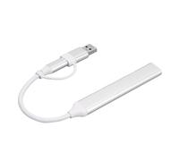 Sxhlseller Hub USB 4 Ports pour Ordinateur Portable, Hub Compact en Aluminium de Type C vers USB avec Plug and Play Facile, Design Exquis et Compact pour Le Bureau et Les Voyages