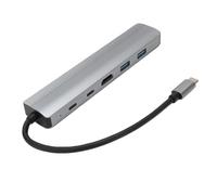 Sxhlseller Hub USB C avec Ethernet, Adaptateur Multiport USB C 6 en 1 avec HDMI 4K 60 Hz, Gigabit Ethernet, Chargement PD 87 W, Ports 3.0, Adaptateur Réseau pour Ordinateur Portable