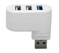 Sxhlseller Hub USB, Hub USB 3.0 à 3 Ports avec Conception Rotative à 180 Degrés, Transfert de Données Ultra Fin SuperSpeed 5 Gbit/s, Compatible avec windos, Ordinateur Portable, (White)