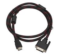 Sxhlseller Interface Multimédia HD vers Câble DVI 1,4 M, Cordon de Conversion Vidéo Bidirectionnel 24 + 1, PVC tressé pour Moniteur, Ordinateur Portable, Projecteur