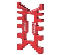 Sxhlseller Jauge en Aluminium de Précision de Gabarit à Queue D'aronde pour le Travail du Bois, Outil Efficace de Hauteur D'étrier de Tenon pour Machine de Scie de Table de Routeur (rouge)