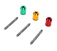 Sxhlseller Jeu d'anneaux Magnétiques à Dégagement Rapide pour Perceuses électriques |Support de Vis Solide sablé de 65 Mm pour Embouts et Clés Hexagonaux (Rouge Jaune Vert 65mm Sablé)