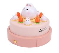 Sxhlseller Jeu de Rebond et d'attrape, Jouet Musical Interactif en Forme de Lapin pour Enfants avec Disque Lanceur Rotatif et Composants électroniques pour la Pensée Logique et la Coordination