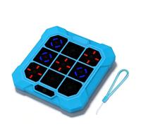 Sxhlseller Jeu Tic Tac Toe, Jeu électronique Portable 6 en 1 avec Mode Silencieux et Jeux de société de Voyage Rechargeables et Portables pour Adultes, Famille, Garçons et Filles (Blue)