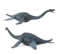 Sxhlseller Jouet Dinosaure Plesiosaurus, Sculpture sur Bois Véritable, adapté aux Enfants, Apprentissage de L'histoire, Plastique Bleu Unisexe, 30x16x8cm (Bleu foncé)