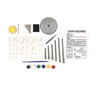 Sxhlseller Jouet Scientifique d'apprentissage pour Enfants : Modèle de Système Solaire à Monter Soi-même, 9 Grandes Planètes avec Peinture, Pinceau et Blocs D'empilage, Améliore la Pensée Logique et