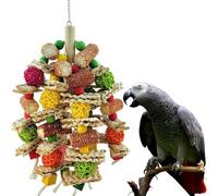 Sxhlseller Jouets pour perroquets, Grands Jouets à mâcher en Bois pour Oiseaux Gris d'Afrique, de Cage pour Oiseaux de Taille Moyenne pour perroquets (A)