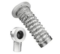 Sxhlseller Kit de Couplage d'aération de Sèche-linge Magnétique, Connecteur Auto-alignant à 90 Degrés avec Tuyau de 14 Pouces pour les Espaces de Blanchisserie Restreints, Fixation d'aération en