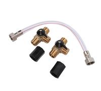 Sxhlseller Kit de Dérivation pour Chauffe-eau RV, Vanne en Laiton 1/2" NPT 3 Voies avec Tuyau et Raccords pour un Hivernage Facile de l'antigel, Kit d'installation Permanente à Rotation Rapide