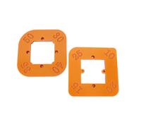 Sxhlseller Kit de Gabarits à Coins Ronds pour le Travail du Bois, 8 Spécifications R10 à R50 avec Système de Localisation du Bois d'ingénierie, Comprend des Plaques et des Vis pour Outil de Coupe