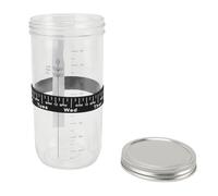Sxhlseller Kit de Pas de Démarrage au Levain, Pot de Fermentation en Verre de 34 Oz avec Couvercle, Bande D'alimentation de la Date, Bande de Thermomètre, Grattoir en Silicone et