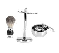 Sxhlseller Kit de Rasoir à Barbe pour Hommes avec Support et Bol à Savon, | Ensemble de rasage humide, brosse à mousse de faux blaireau, seau en alliage avec couvercle, support en acier inoxydable,