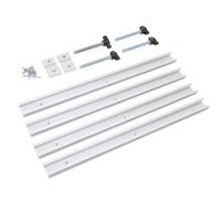 Sxhlseller Kit Polyvalent de Rail en T et de Curseur Rail de Guidage de Fente Coulissante pour le Travail du Bois en Alliage D'Aluminium pour Établis de Travail du Bois 16 Pièces Ensemble D'Écrou