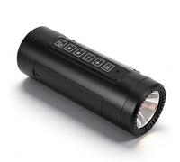 Sxhlseller Lampe de Poche Musicale Bluetooth, Haut-Parleur Portable sans Fil avec Batterie 4000 MAh, étanche IPX5, Faisceau de 400 M, pour Le Cyclisme en Plein Air, la Randonnée, Le Camping (Black)