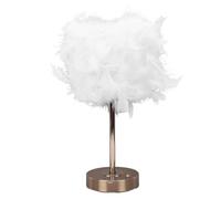 Sxhlseller Lampe de Table en Plumes avec Commande Tactile, Veilleuse de Chevet USB Rechargeable avec 3 Modes de Couleur pour la Décoration de la Chambre et de l'hôtel, Lampe Blanche Minimaliste