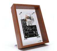 Sxhlseller Lecteur CD avec Cadre Photo Musical Rétro, Entrée AUX Bluetooth 5.0, Son HiFi, Utilisation sur Bureau Mural avec Télécommande, Nécessite des Haut-parleurs Externes pour la
