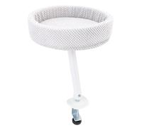 Sxhlseller Lit de Bureau pour Chat avec Pince Réglable, Nid Flottant en Peluche Douce pour Fixation sur Table de Bureau à Domicile, Cadre en Fer Stable, Perchoir pour Chat Mesurant 38 X 38 X 10 Cm
