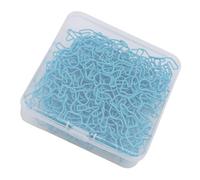 Sxhlseller Lot de 100 Trombones en Forme de Cheval, Mignons Clips de Marque-Page en Forme de Cheval de Fer, Marqueurs de Page Multifonctionnels avec Boîte Transparente pour l'organisation du (bleu