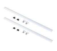 Sxhlseller Lot de 2 Systèmes de Tendeur Robustes en Forme de L en Aluminium anodisé pour Motos, VTT, Motos Tout-Terrain, Charge Réglable pour Rails de Chenille de Tracteur Utilitaire (Silver)